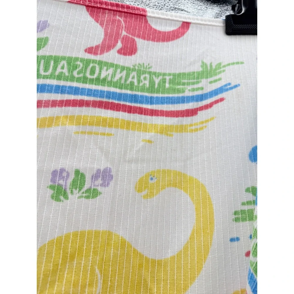 Vintage Sears Dinosaur Twin Flat Sheet Kids Bedding Colorful‎ Prehistoric Print